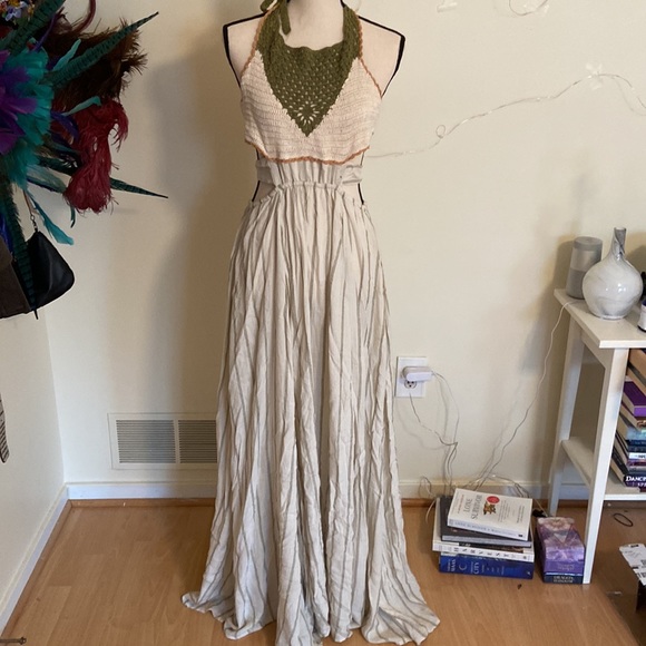 Free People Athena Goddess Gown Size Medium - Picture 8 of 13